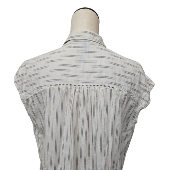 Anthropologie Pilcro Embroidered Surf Button Down Top Size Small Short Sleeve - Picture 10 of 11